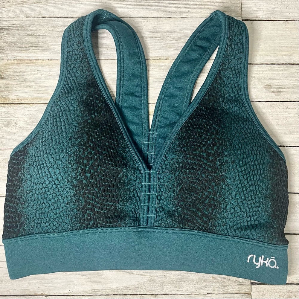 Rykä Snakeskin Print Racerback Sports Bra